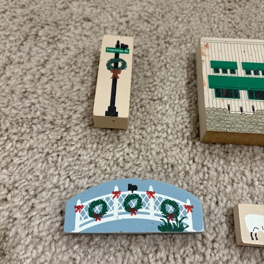 Vintage The Cat's Meow 1990s Blocks Decor Collection Lot of 8 Signed and Marked‎